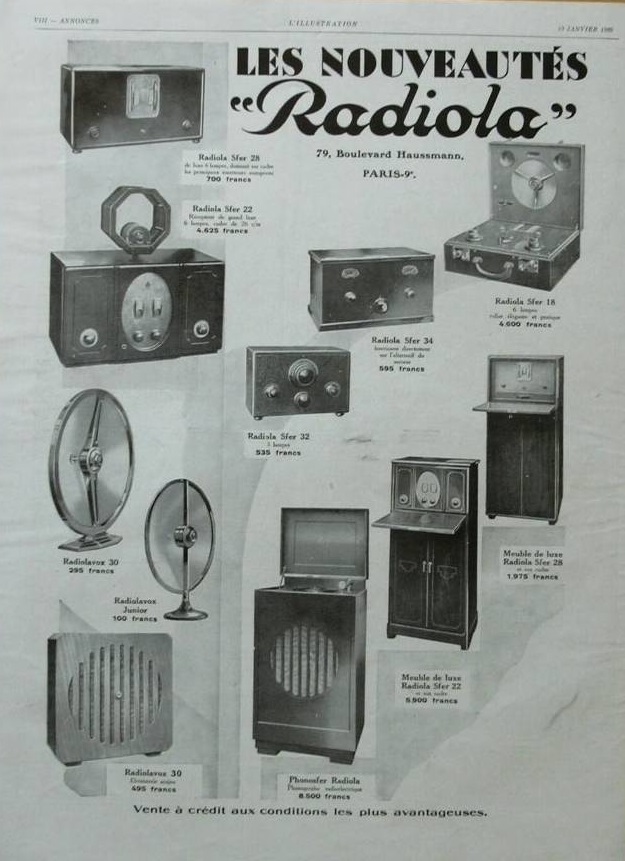 Publicité Radiola