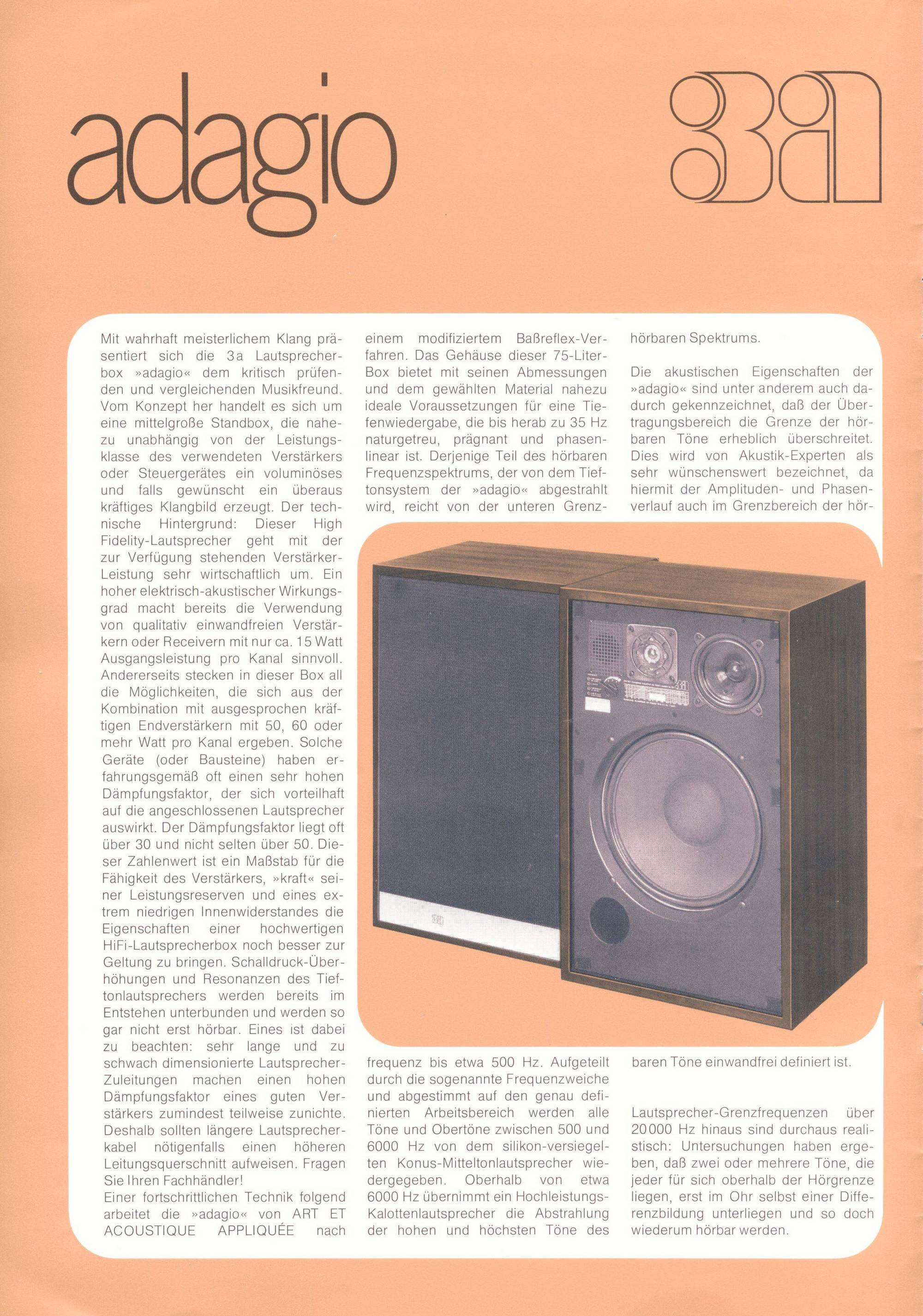 3A Adagio • Extrait du catalogue allemand 1975