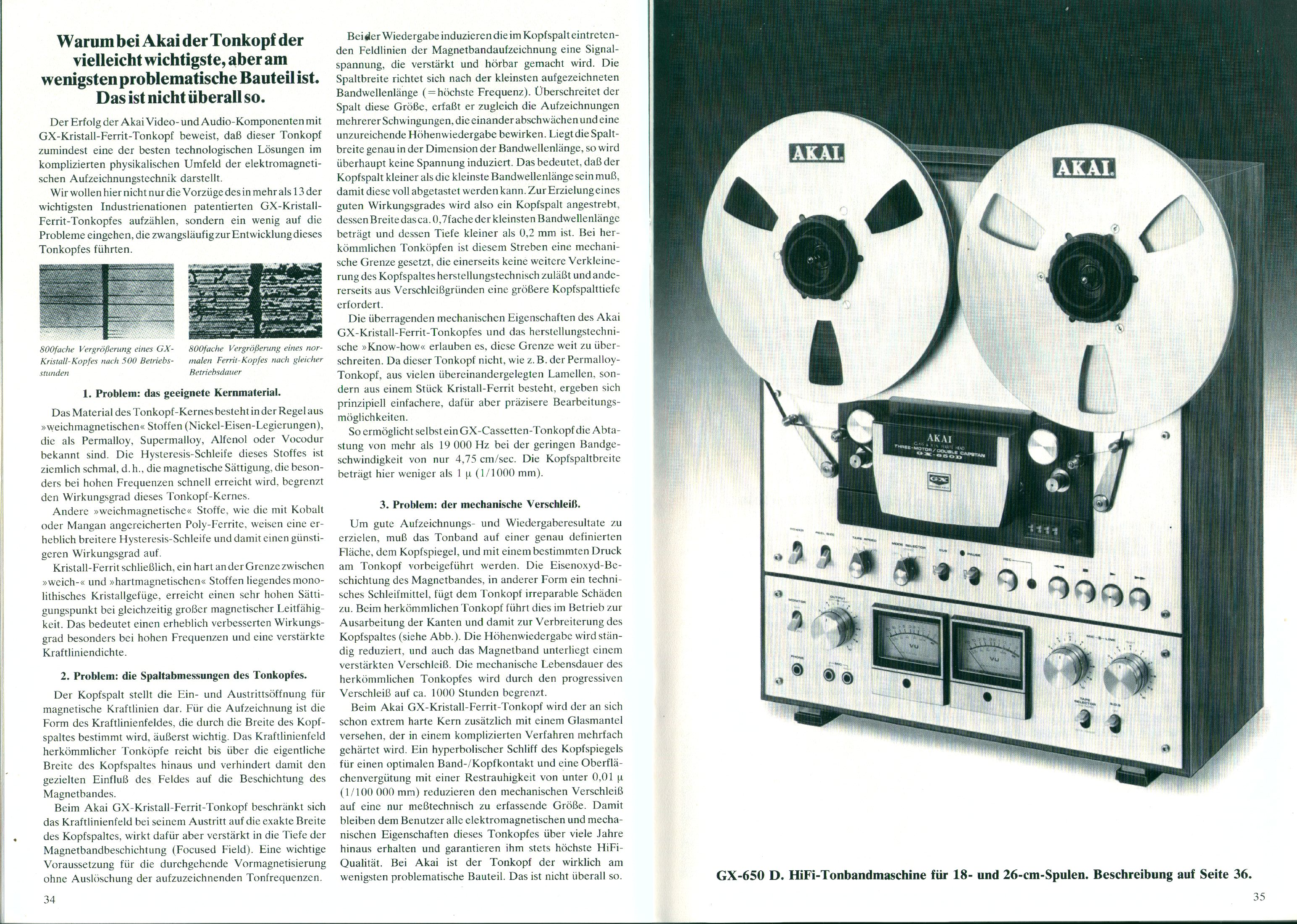 Akai GX-650 D Extrait de catalogue