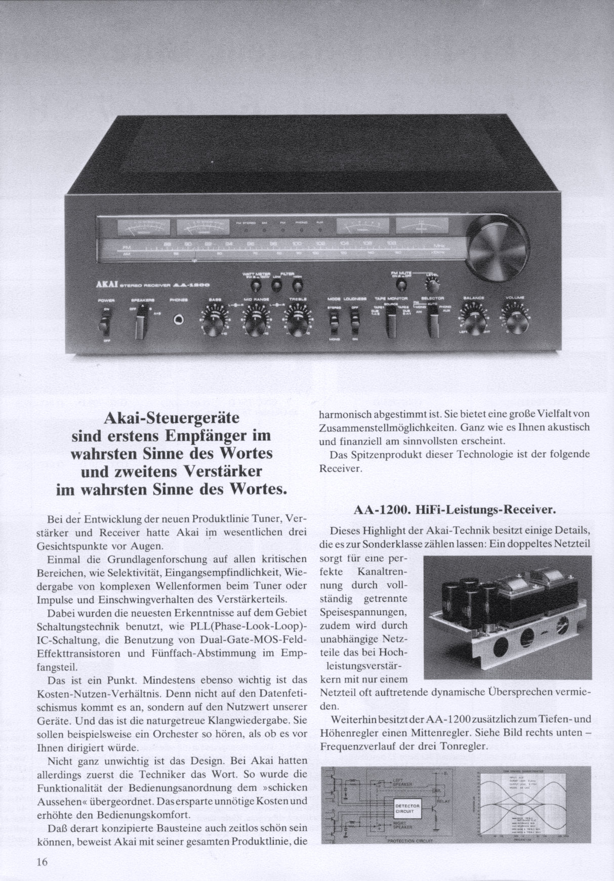 Akai AA-1200 • Extrait catalogue Akai 1978