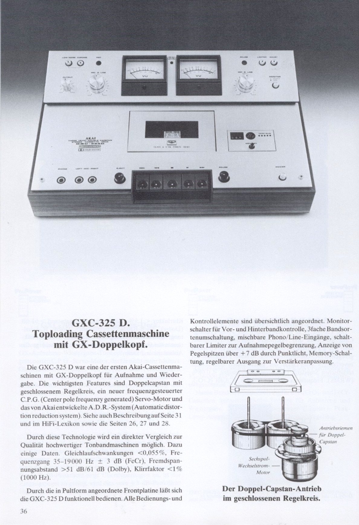 Akai GXC-325 D Extrait de catalogue