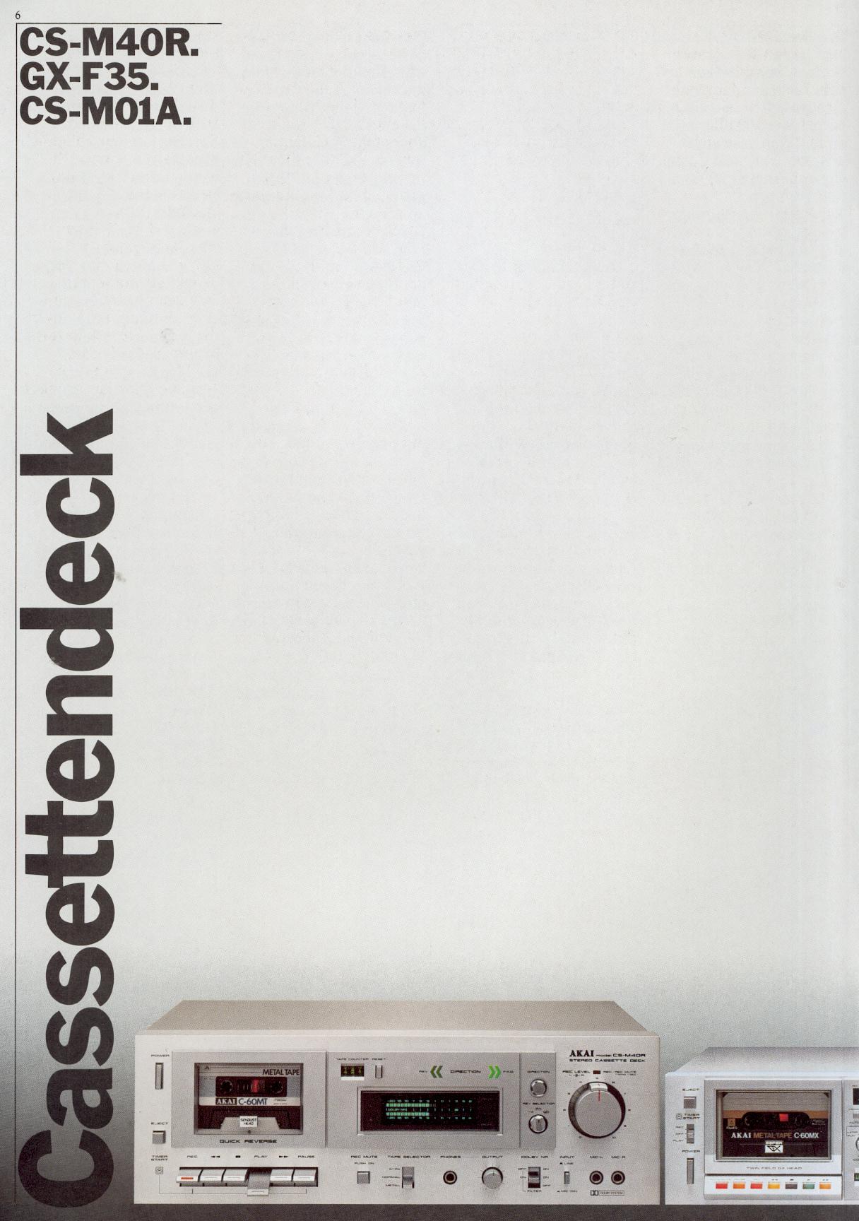 Akai CS-M40R • Extrait catalogue Akai 1980