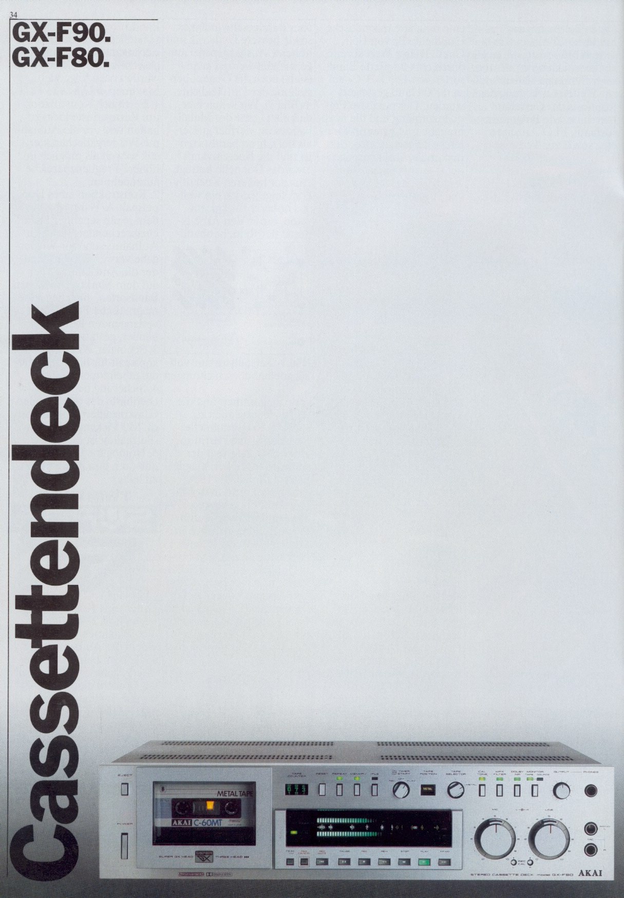 Akai GX-F90 • Extrait catalogue Akai 1980