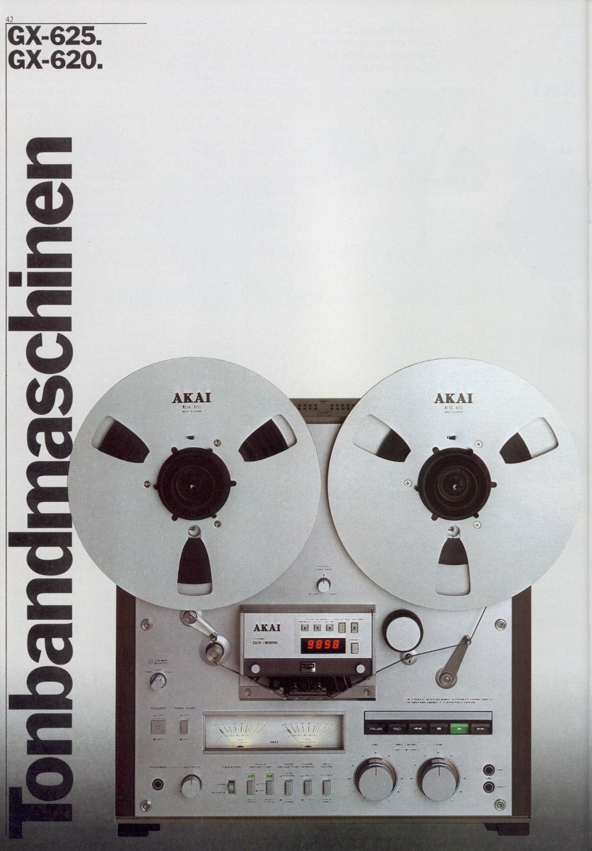 Akai GX-625 • Extrait catalogue Akai 1980