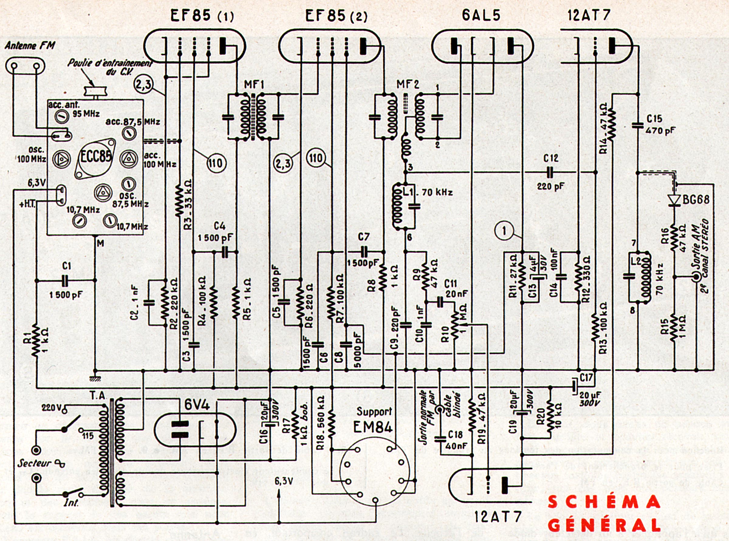 Magnétic-France Super Tuner FM 1960 • Schéma