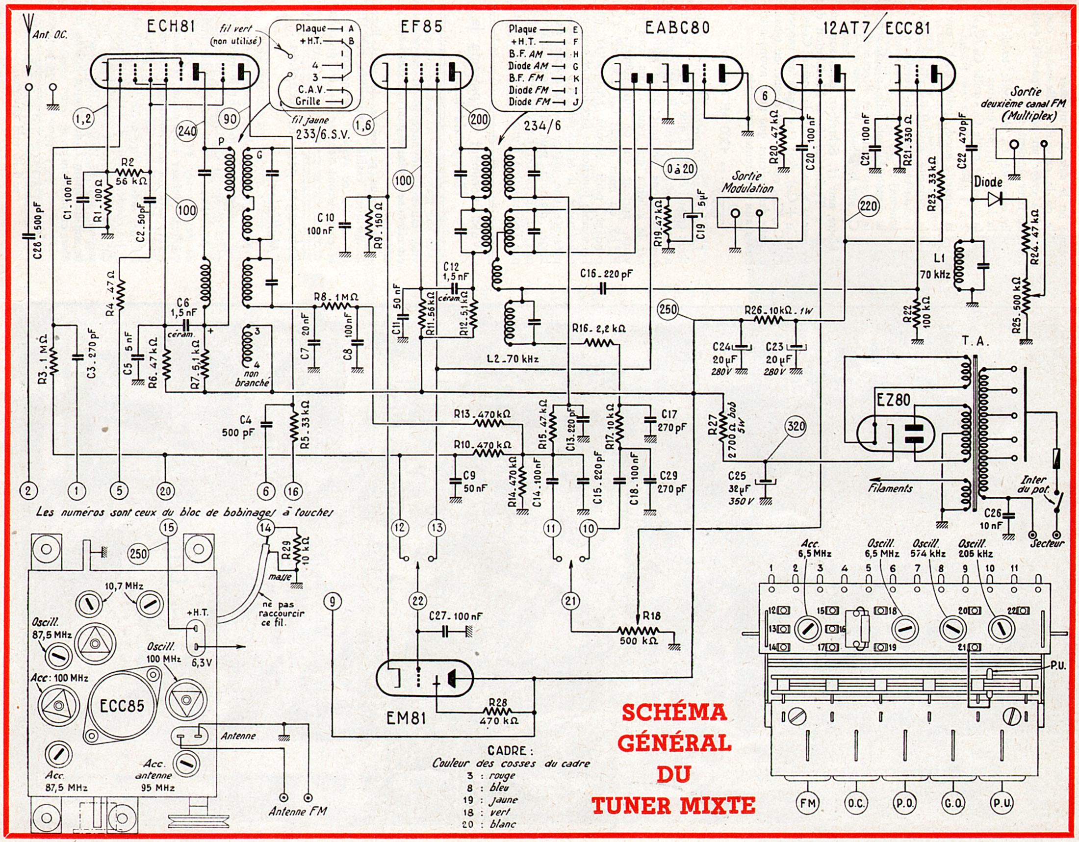 Magnétic-France Super Tuner Mixte Multiplex • Schéma