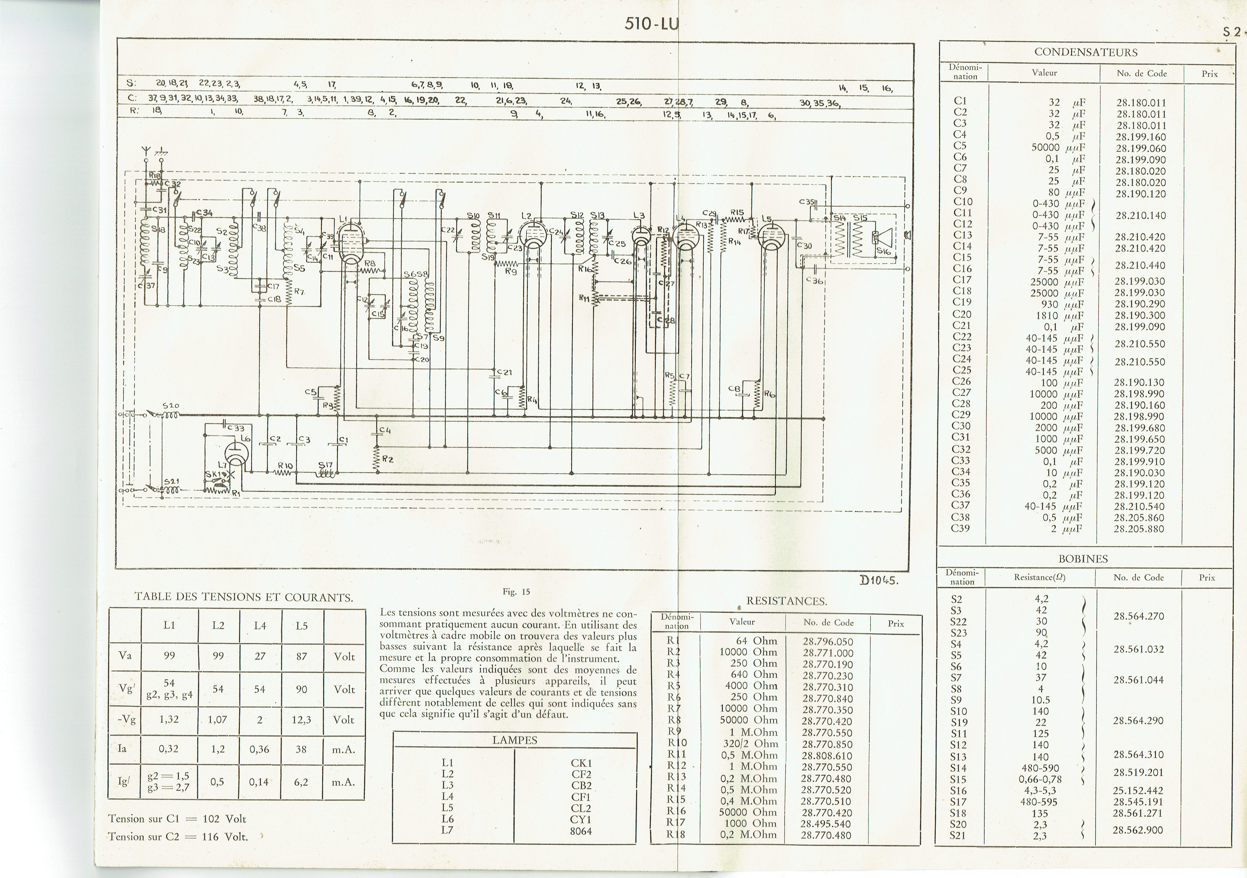 PHILIPS 510 LU Schema