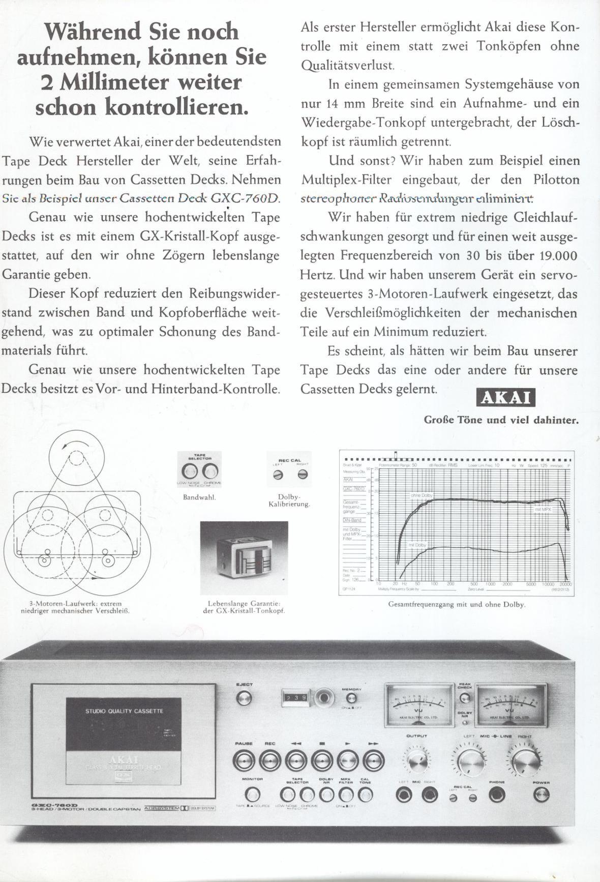 Akai GXC-760 D • Publicité allemande