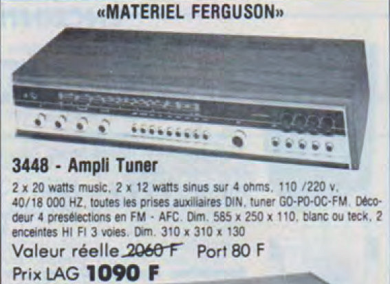 Ferguson 3448 • Publicité LAG - Radio Plans juin 1980