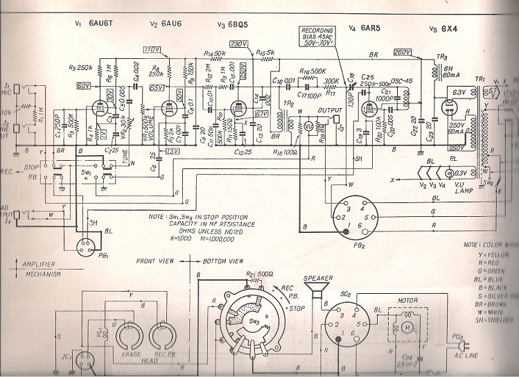 Akai M-4 • Schéma
