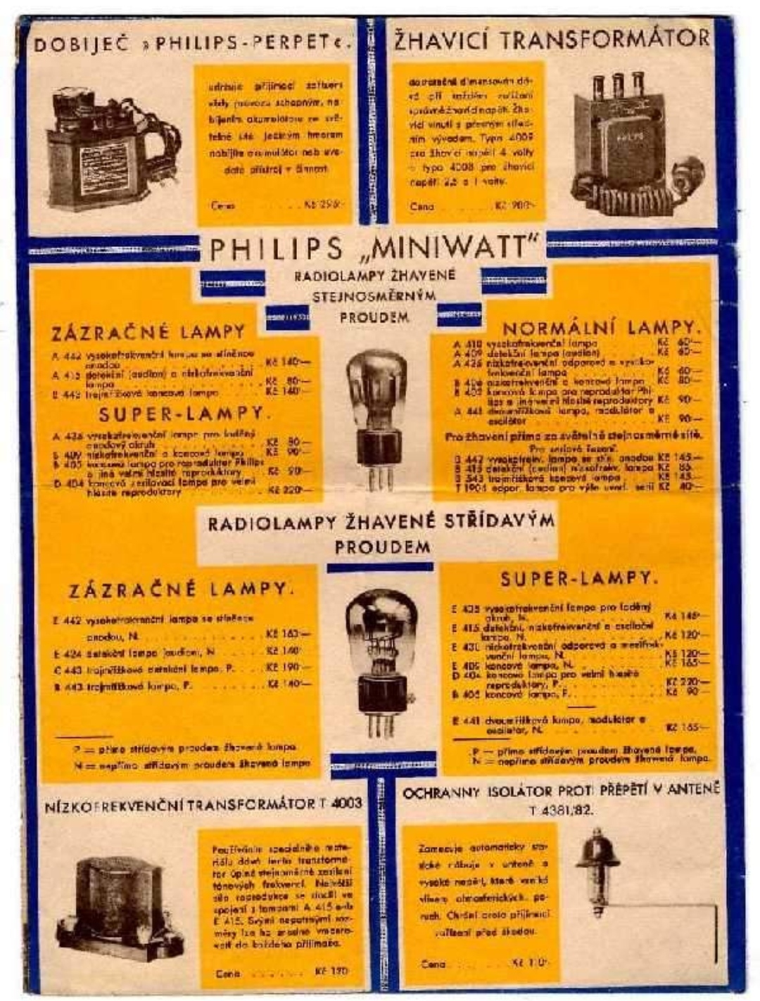 Philips 1016, 1017, 4003, 4008, 4009, 4381, 4382 Extrait de catalogue