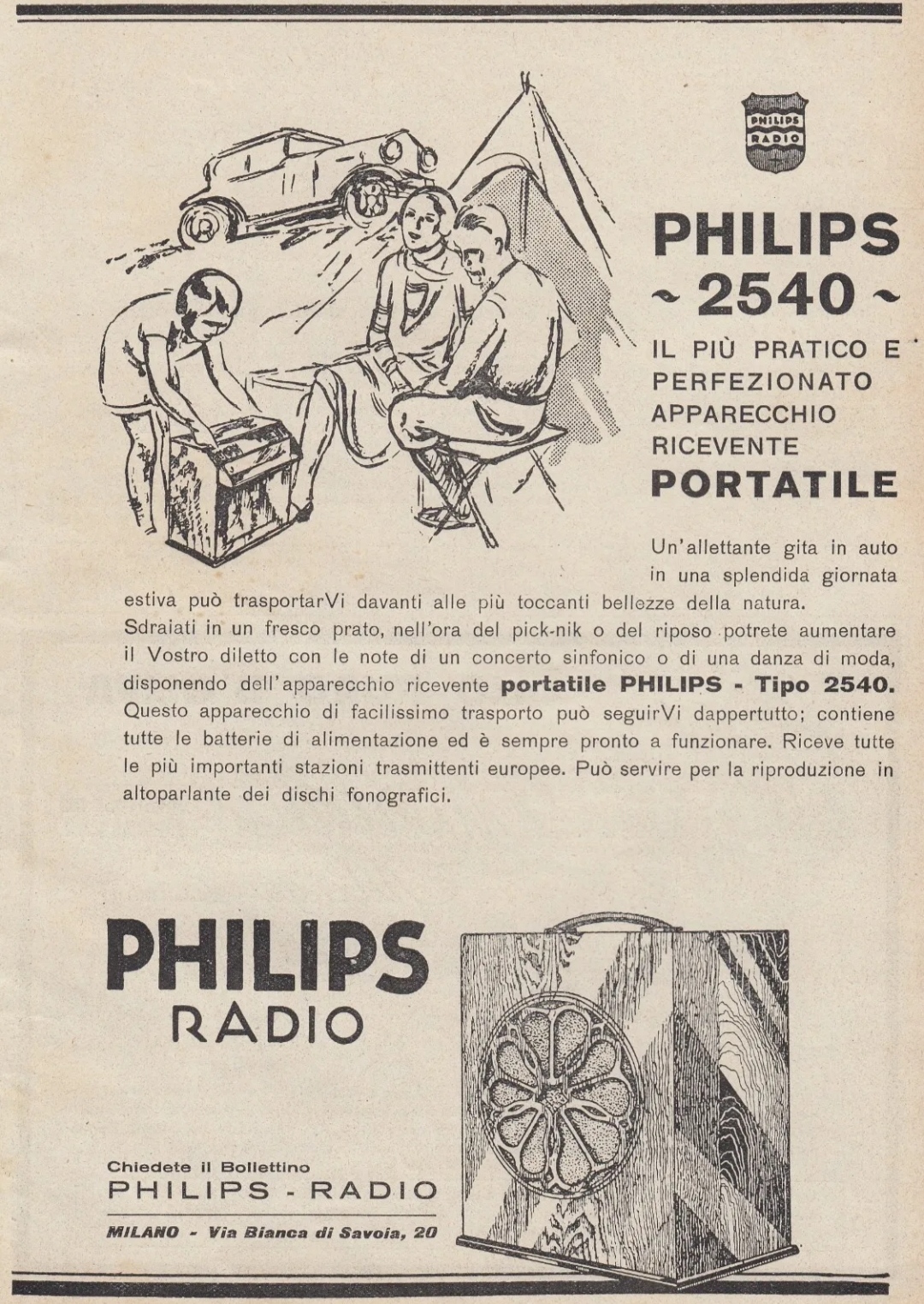 Philips 2540 Publicité italienne
