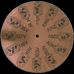 Philips Disque rose pour sélecteur tension 1932 - 1935