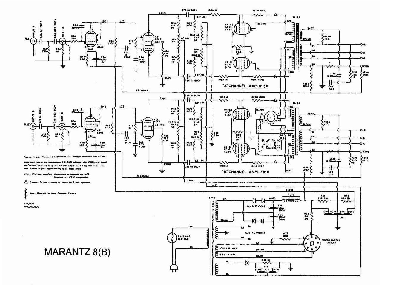 Marantz 8 B (Eight B) • Schéma