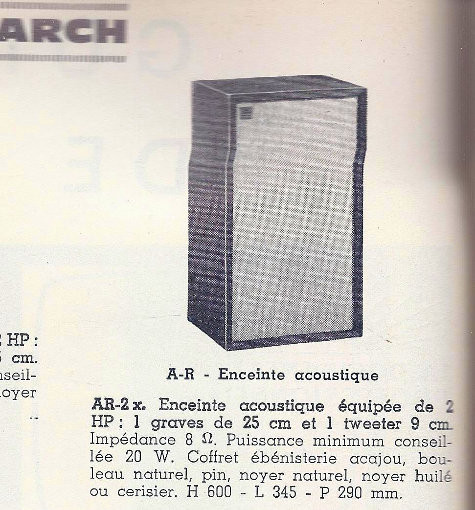Acoustic Research AR 2X • Le Haut-Parleur numéro spécial août 1969