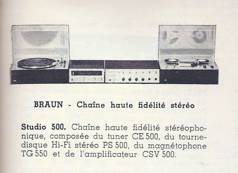Braun Studio 500 • Catalogue - Le Haut-Parleur numéro spécial 1969