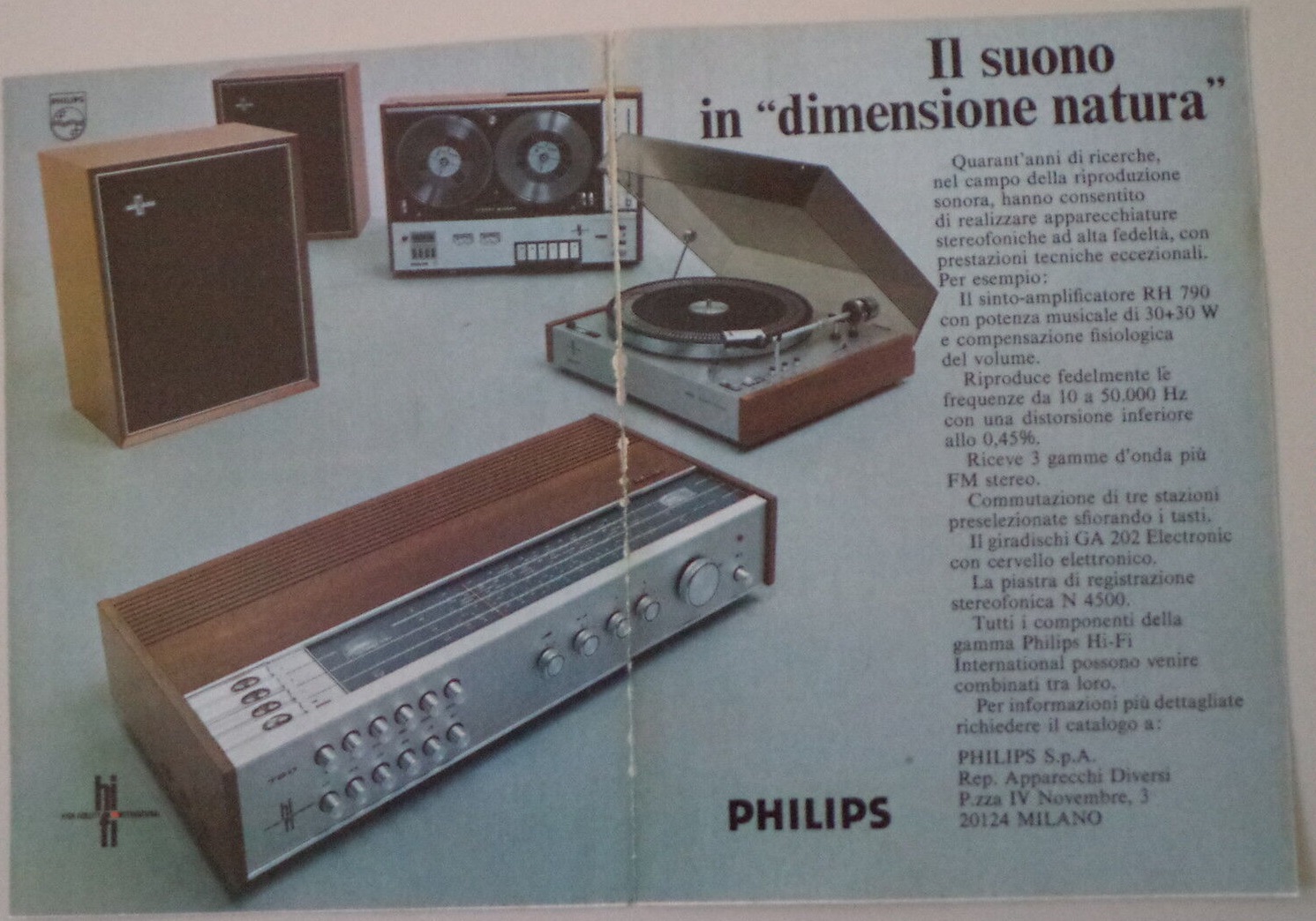 Philips 22 RH 790 • Publicité italienne
