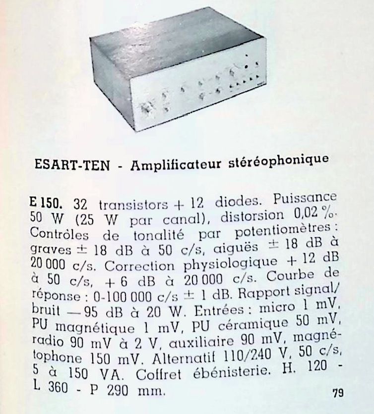 Esart Ten E 150 • Extrait numéro spécial Haut-Parleur