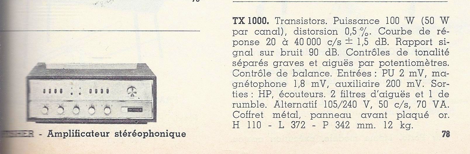 Fisher TX-1000 • Catalogue - Le Haut-Parleur numéro spécial août 1969