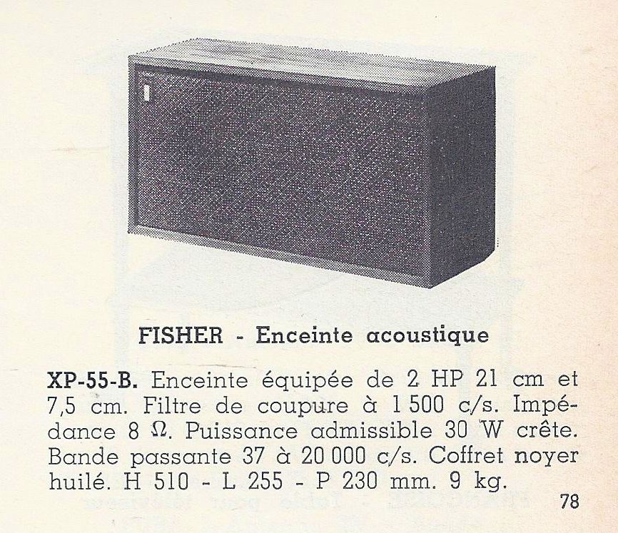 Fisher XP-55-B • Catalogue - Le Haut-Parleur numéro spécial août 1969