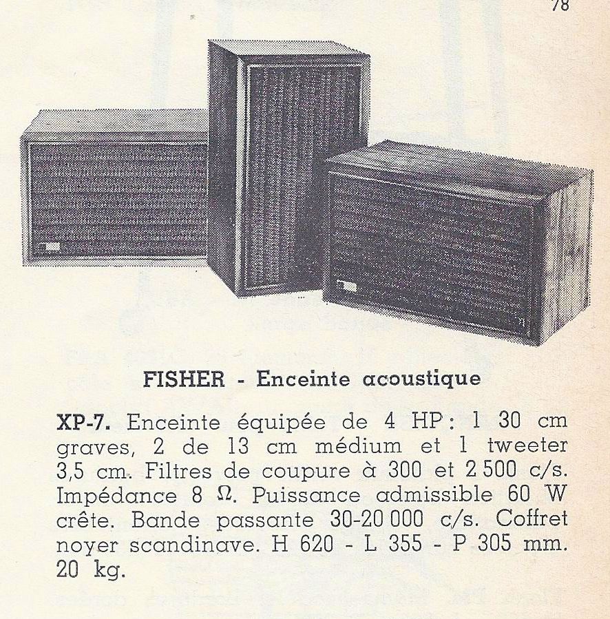 Fisher XP-7 • Catalogue - Le Haut-Parleur numéro spécial août 1969