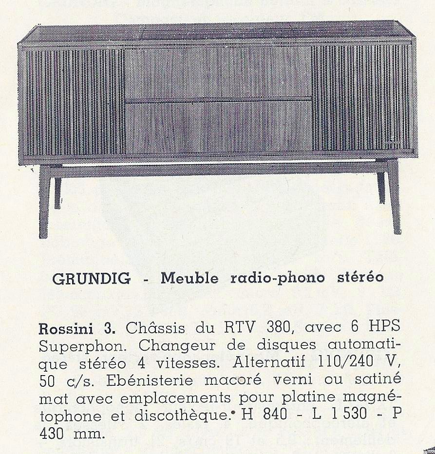 Grundig Rossini 3 Extrait de catalogue
