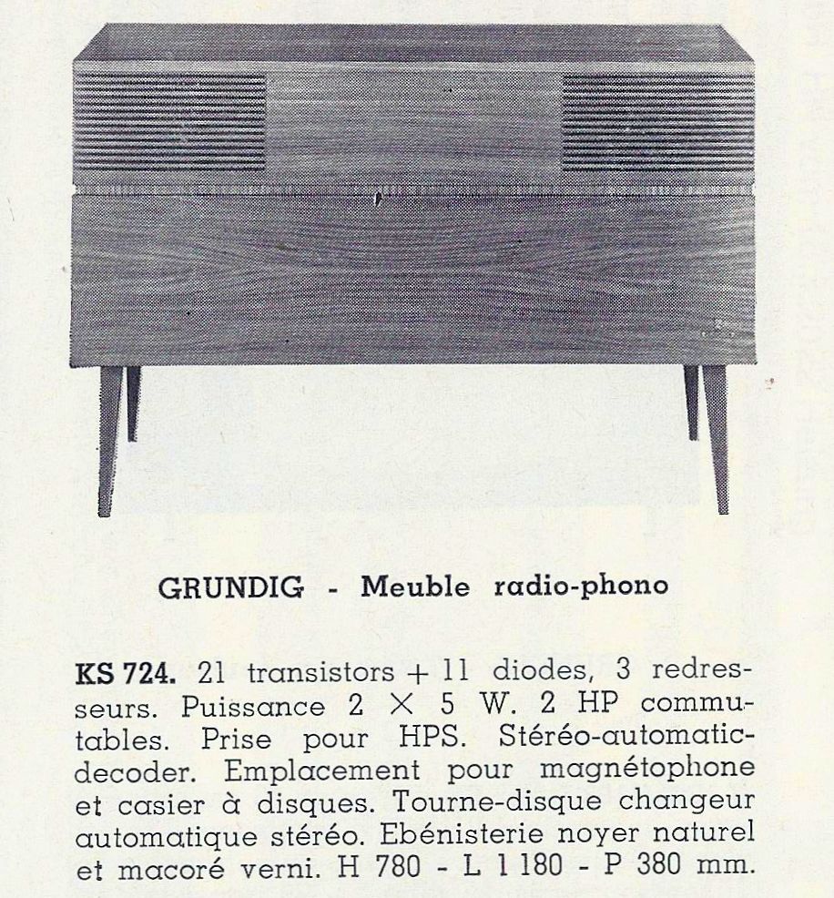 Grundig KS 724 • Catalogue - Le Haut-Parleur numéro spécial 1969