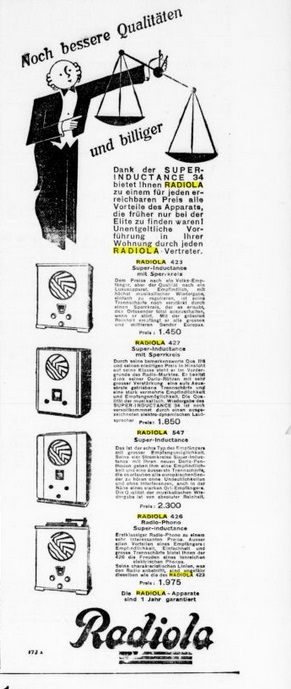 Radiola Publicité Journal de Sélestat, 13 septembre 1933