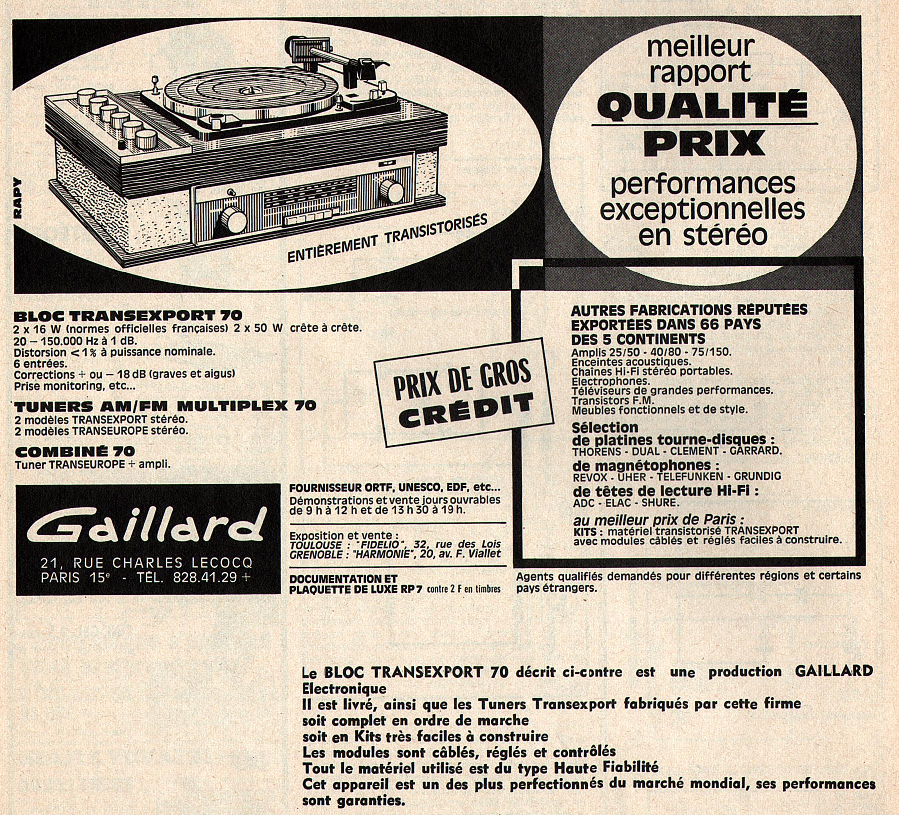 Amplificateur Transexport 70