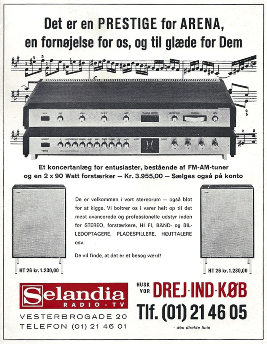 Arena T 9000 • Publicité danoise 1969