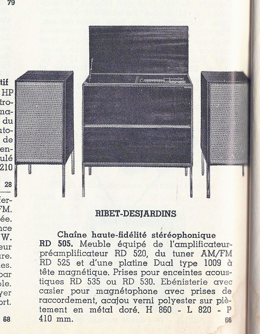 Ribet Desjardins RD 505 • Extrait de catalogue