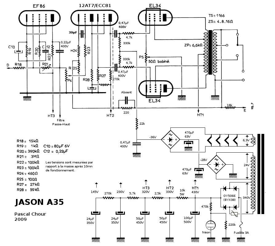 Jason A35 mono • Schéma
