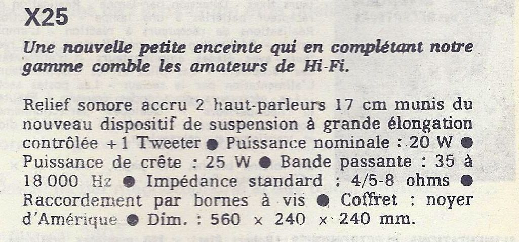 Siare X 25 • Publicité - Le Haut-Parleur n° 1250 - 5 mars 1970