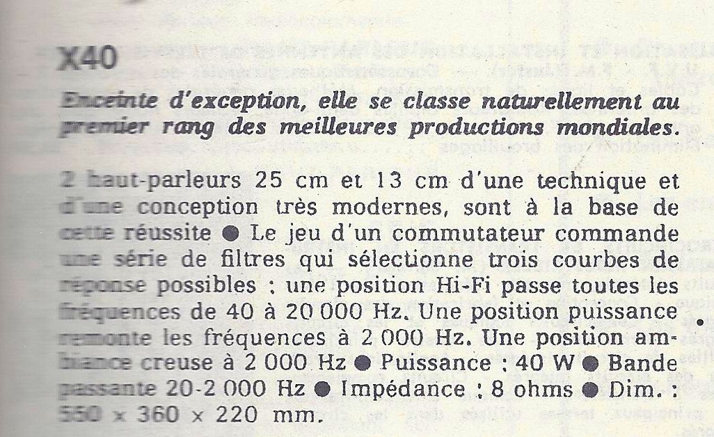 Siare X 40 • Publicité - Le Haut-Parleur n° 1250 - 5 mars 1970