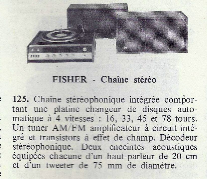 Fisher 125 • Article - Le Haut-Parleur - mars 1970