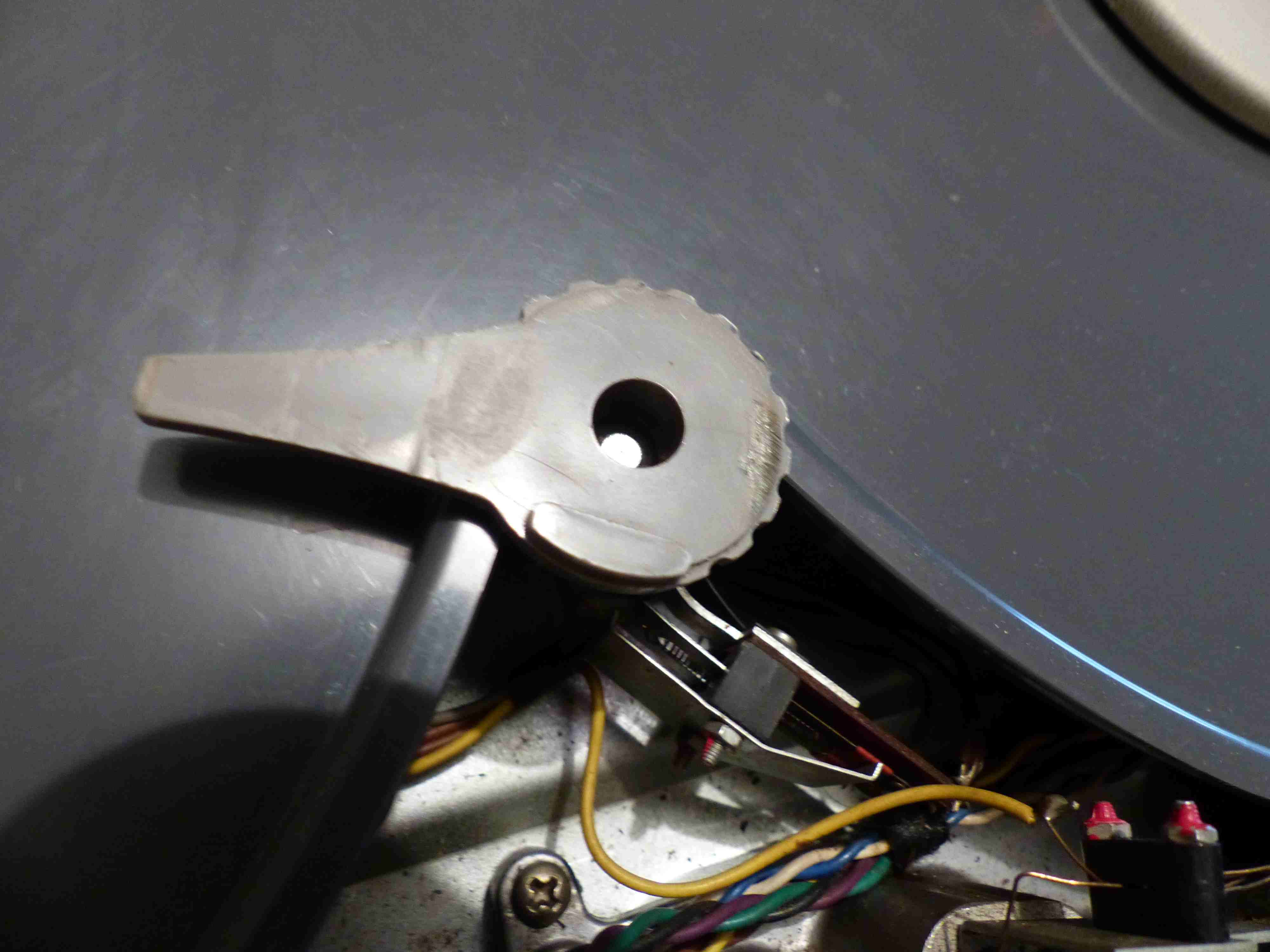 Revox G 36 • Bouton sélecteur du diamètre des bobines sans cache des têtes