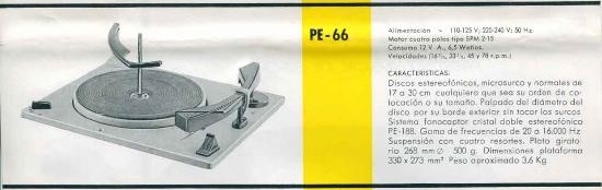 Perpetuum-Ebner  PE-66 Extrait de catalogue