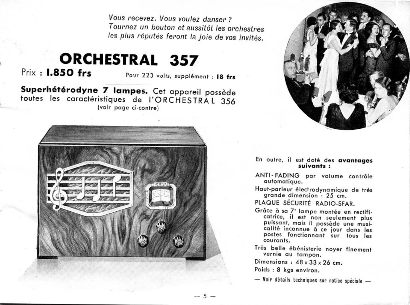 S.F.A.R. Orchestral 357 Publicité