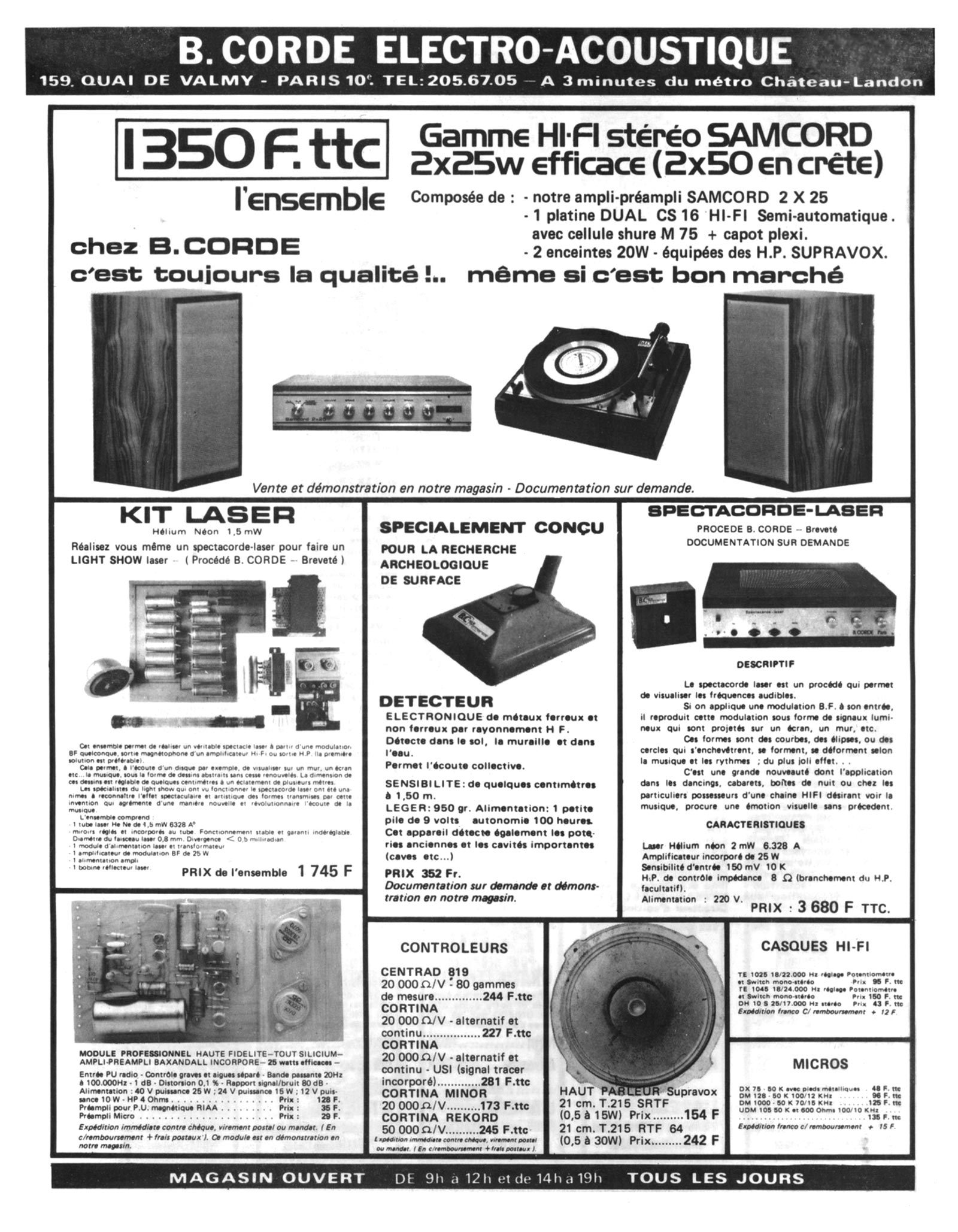 B.Corde Publicité années 1970