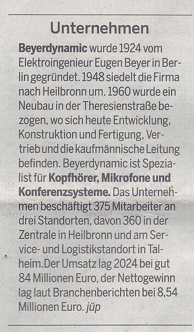 Beyer Article - Heilbrooner Stimme  14 juin 2025