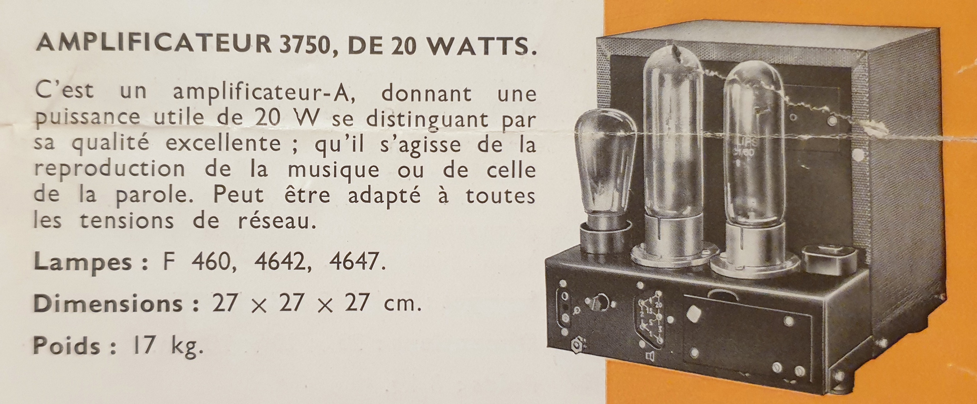 Philips 3750 Extrait de catalogue