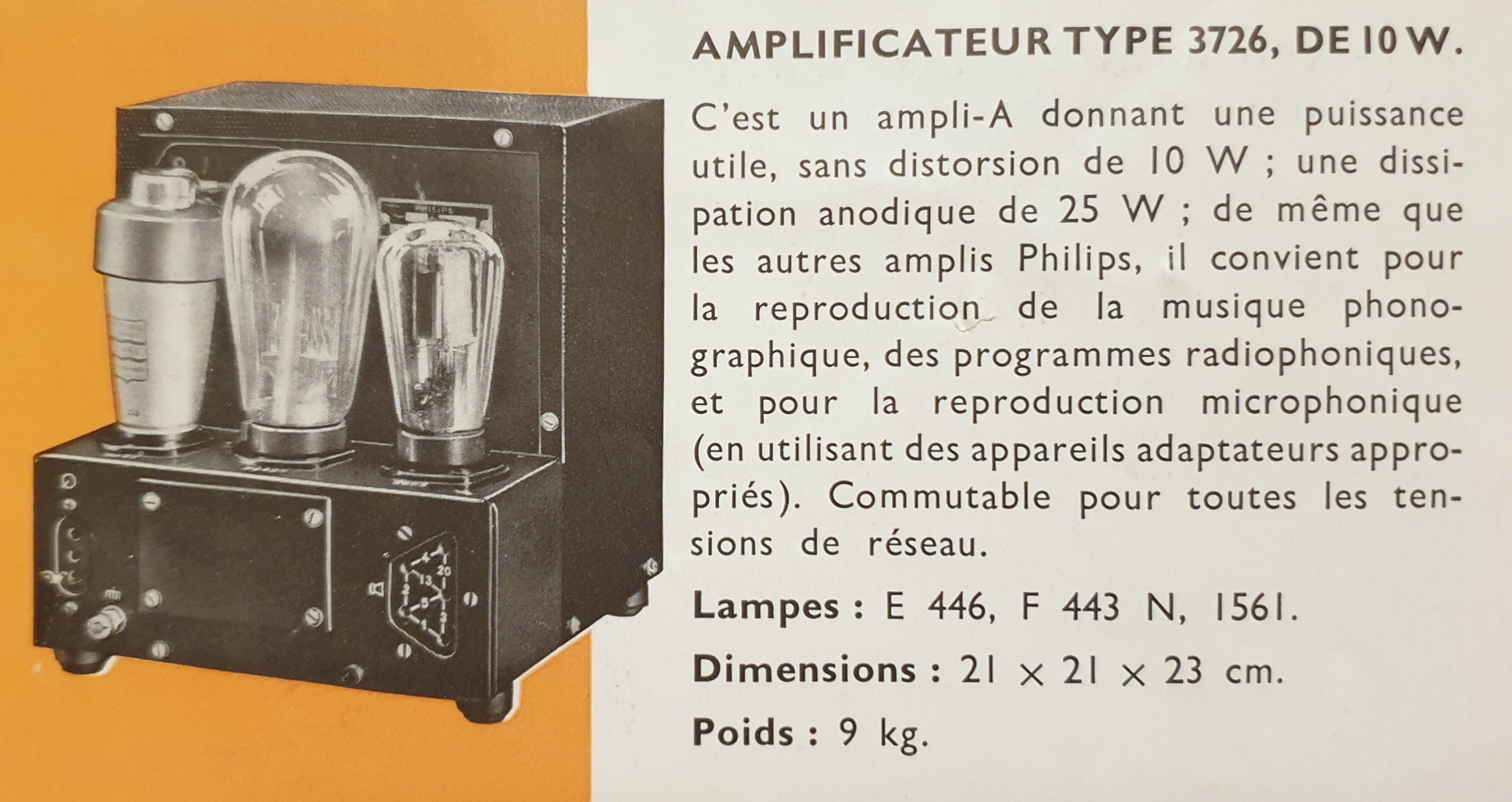 Philips 3726 Extrait de catalogue