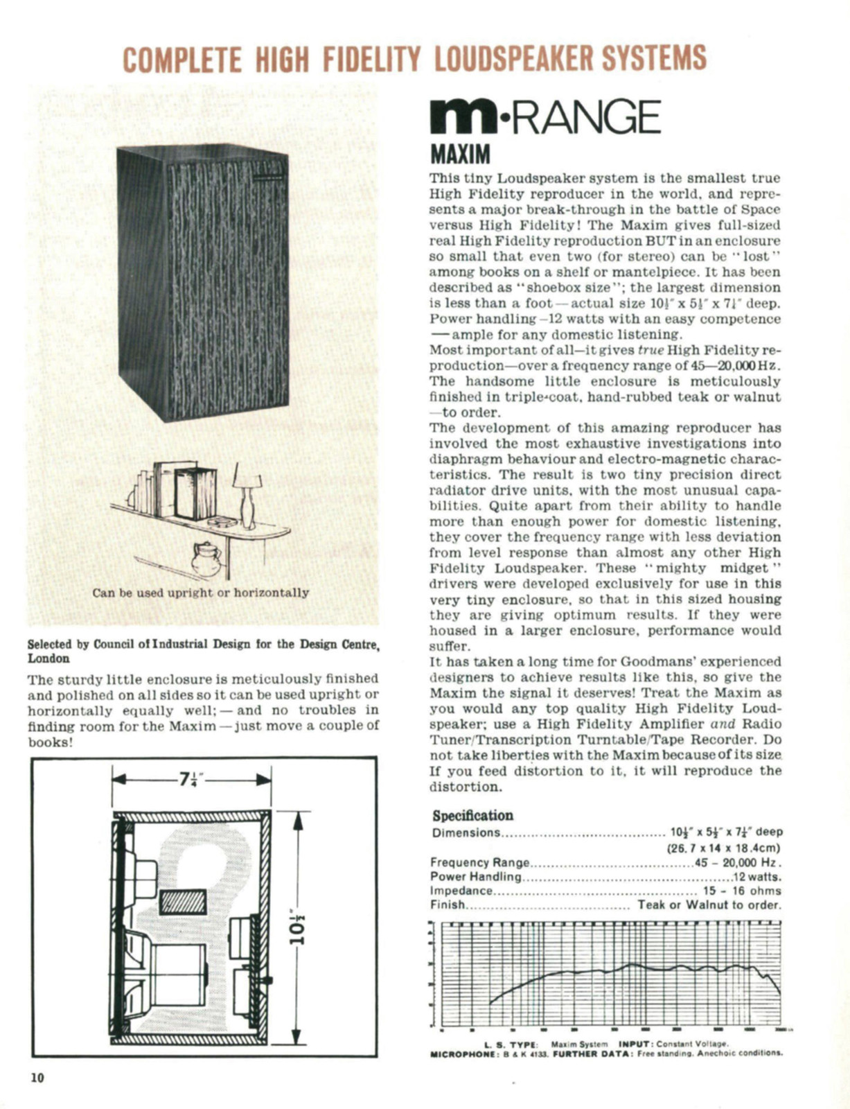 Goodmans Maxim • Extrait de catalogue