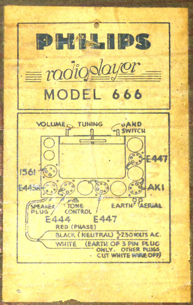 Philips 666 A Implantation des lampes.