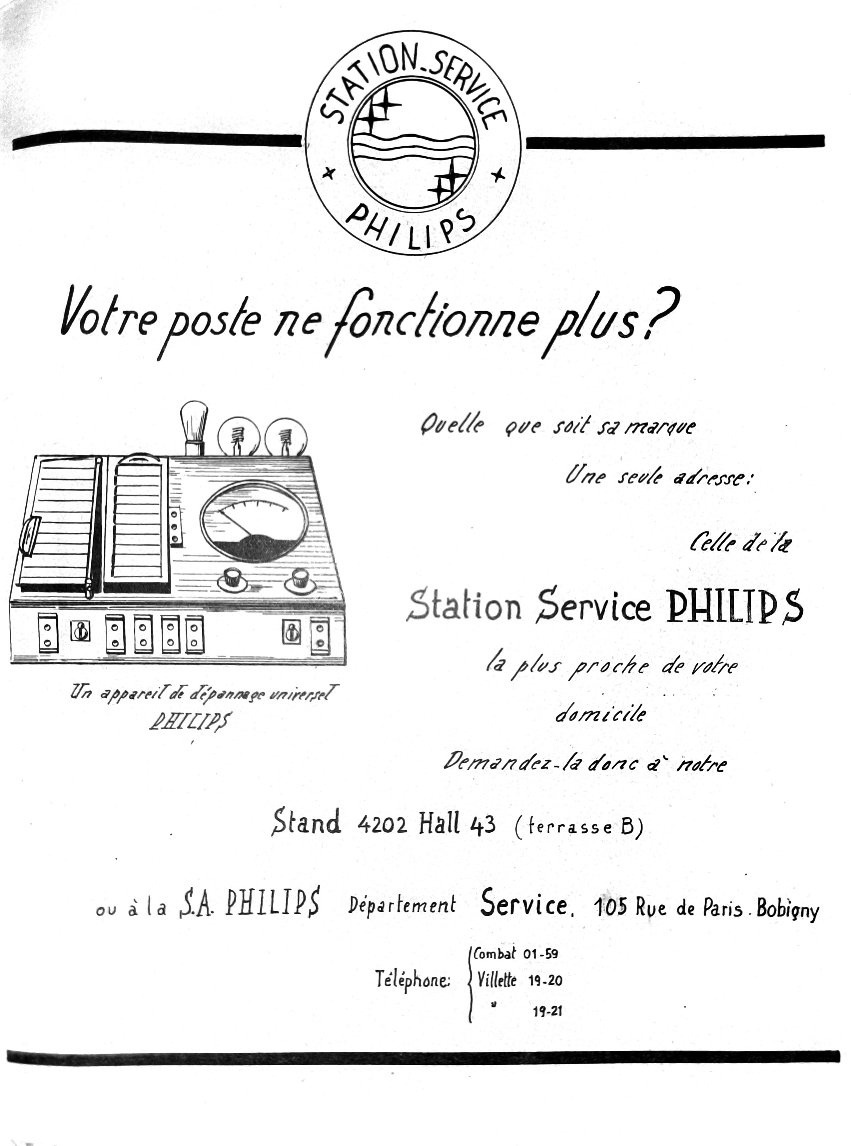Philips GM 4256 Pupitre de mesure Publicité