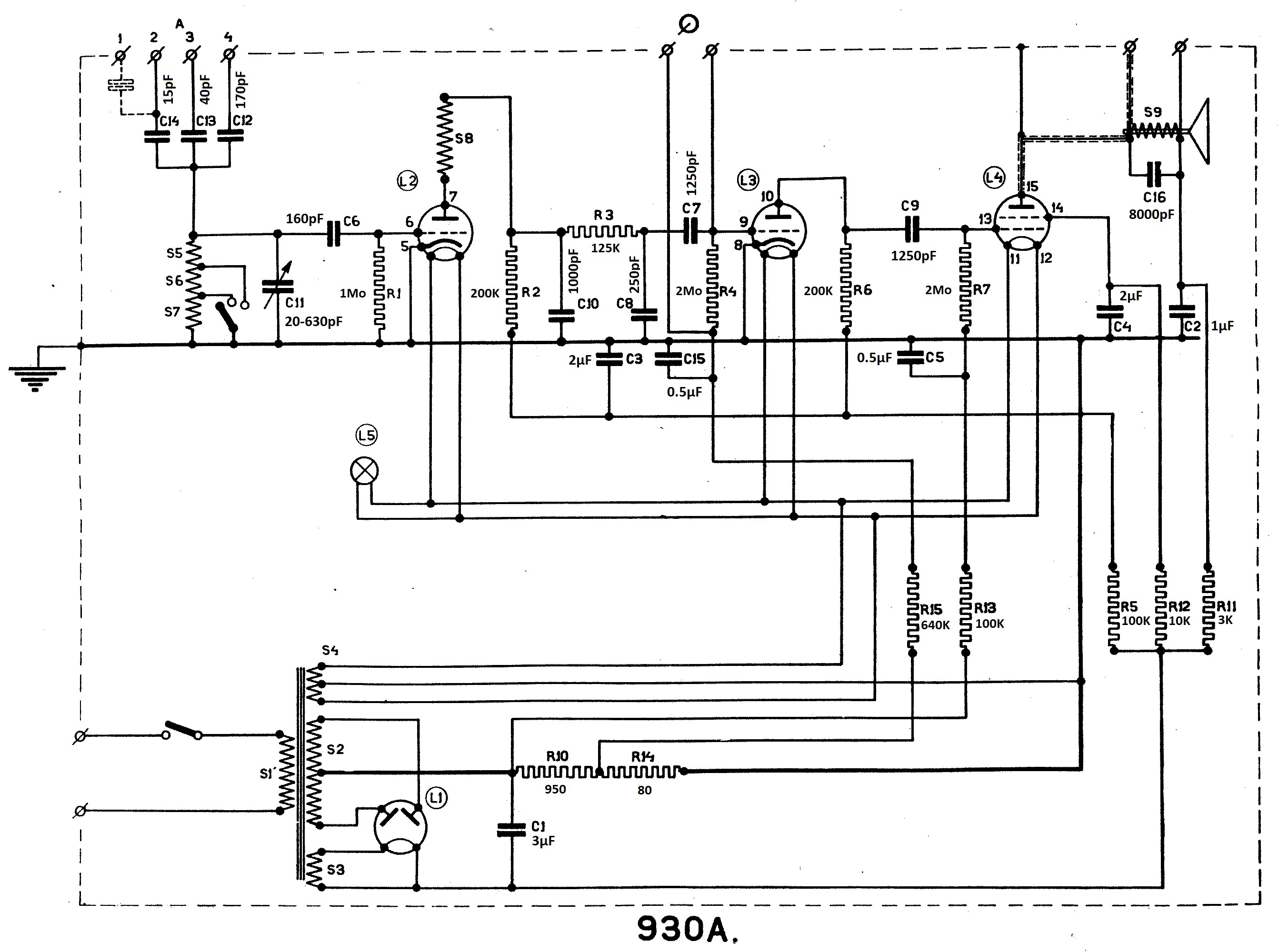 Philips 930 A Schéma
