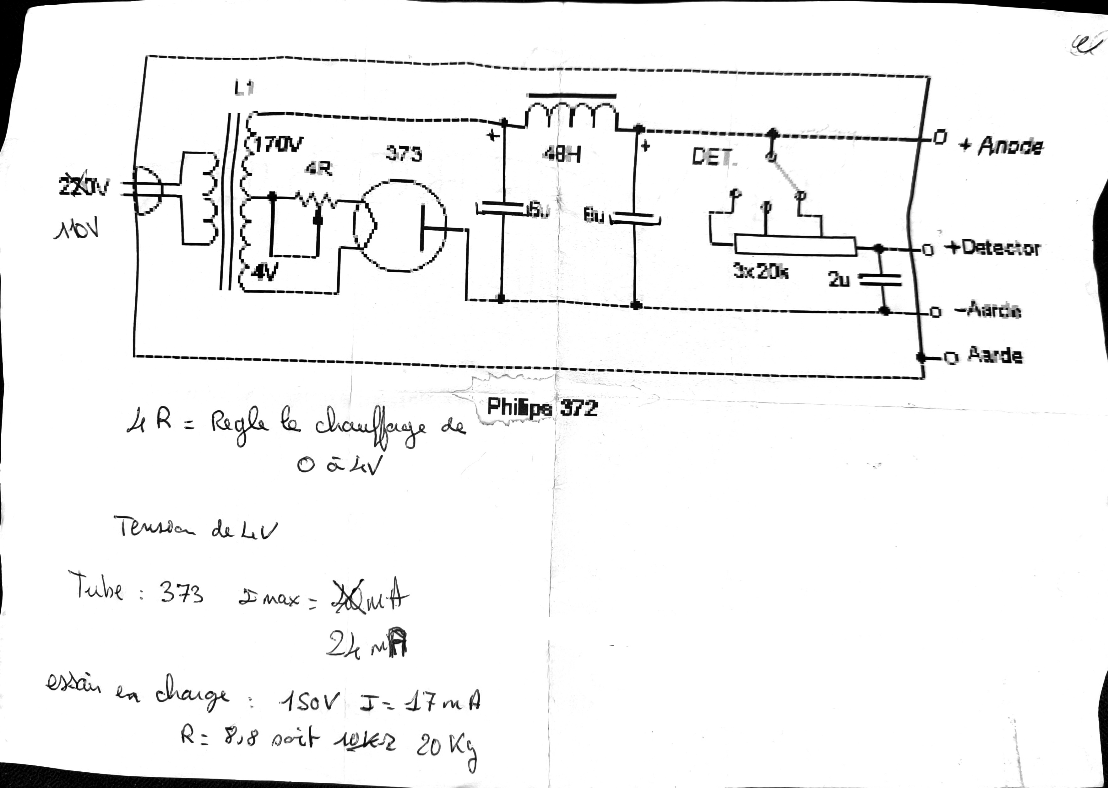 Philips 372 Schéma annoté