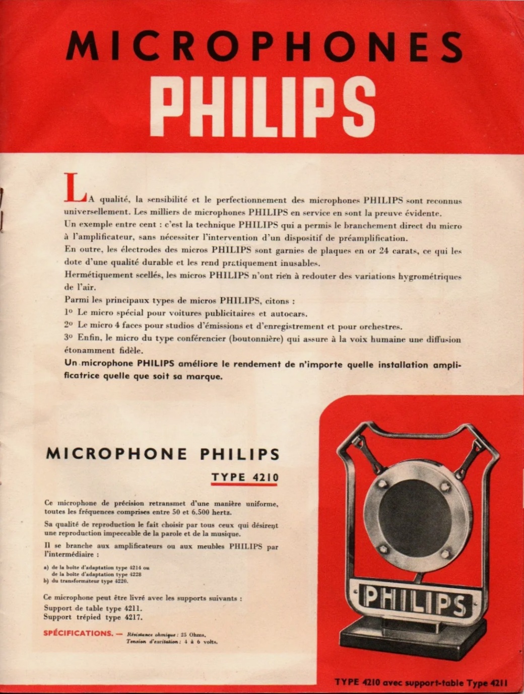 Philips 4210 • Extrait de catalogue