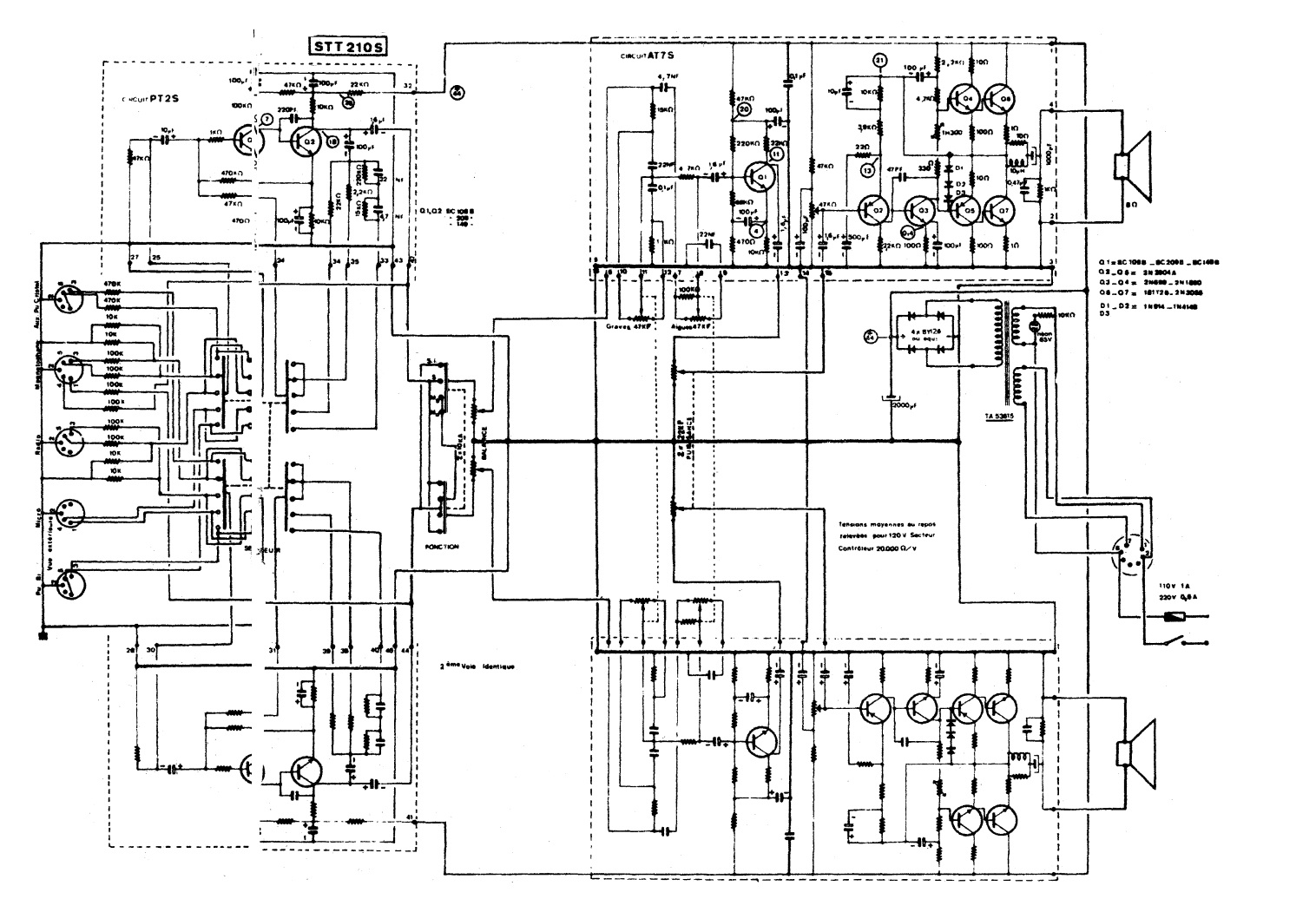 Merlaud STT 210 • Schéma - Radio Plans n° 275 - octobre 1970