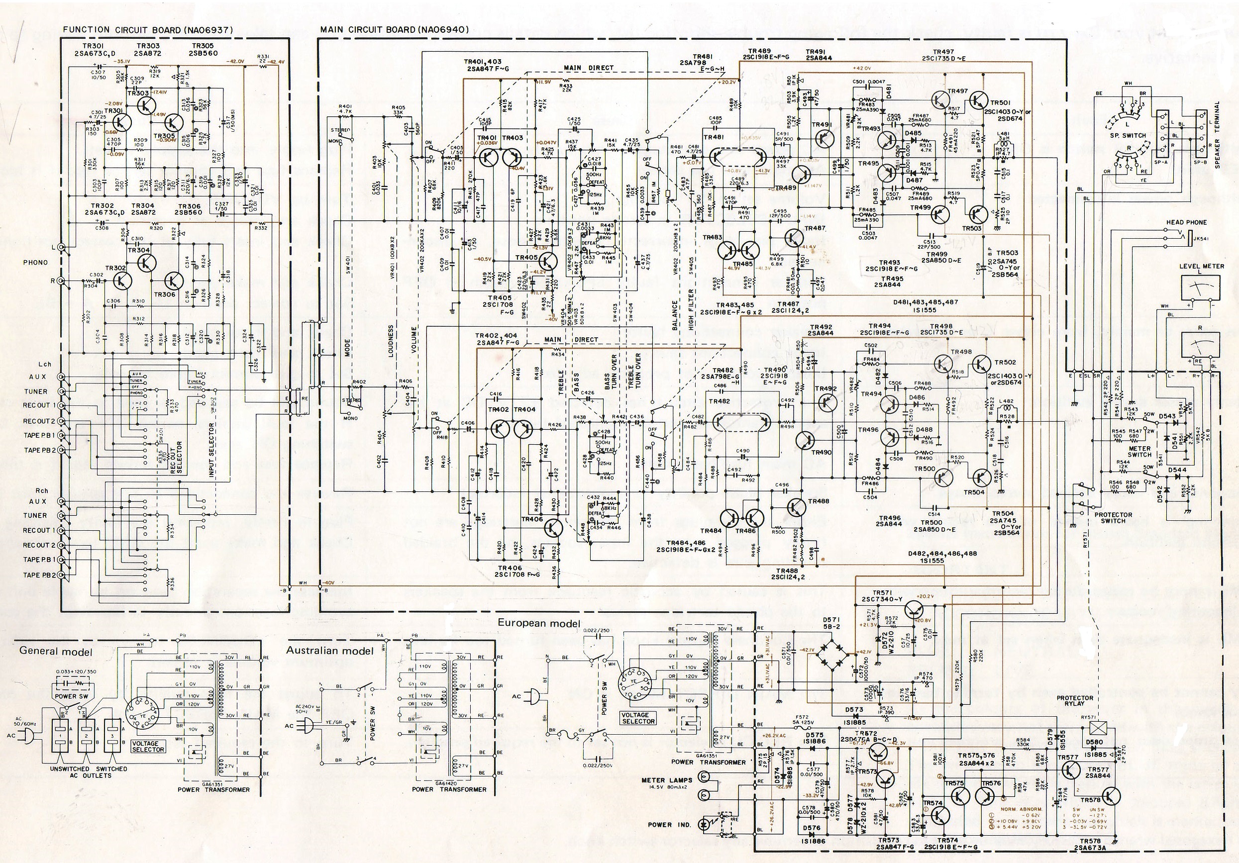 Yamaha CA-710 Schéma